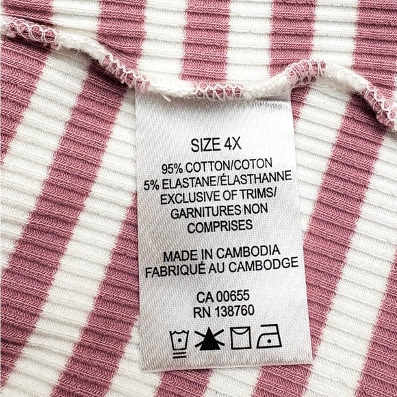 Penningtons Soft Pink and White Striped Sweater - Picture 7 of 8